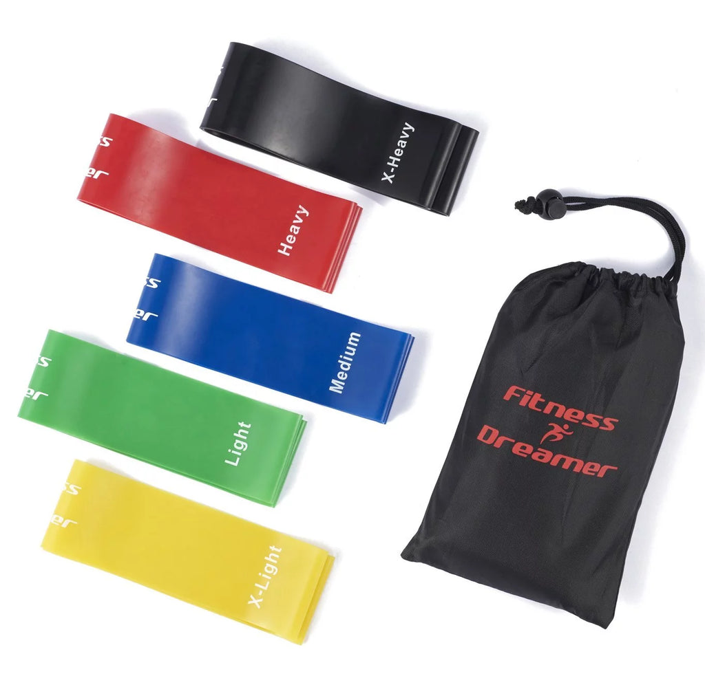 Transform Your Fitness Routine with Our Set of 5 Premium Resistance Bands - Ideal for Strength Training, Rehabilitation, and Yoga!